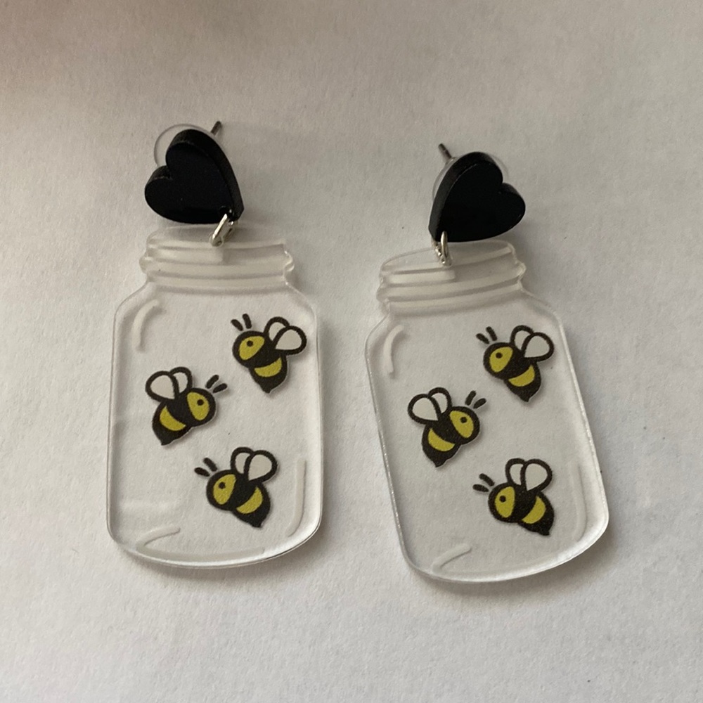 Bees in a jar earrings